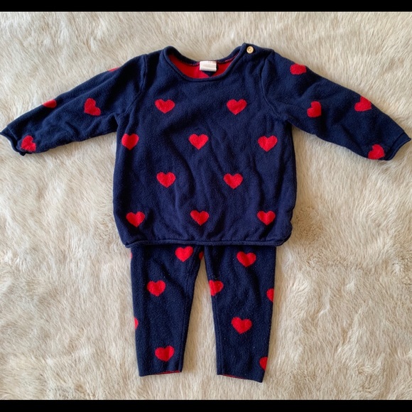H&M matching baby girl set 4-6 months navy - Picture 6 of 6